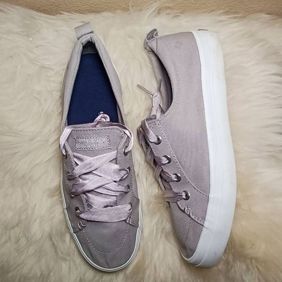 Sperry Shoes - Sperry Crest Vibe Satin Lace sneakers on lavender